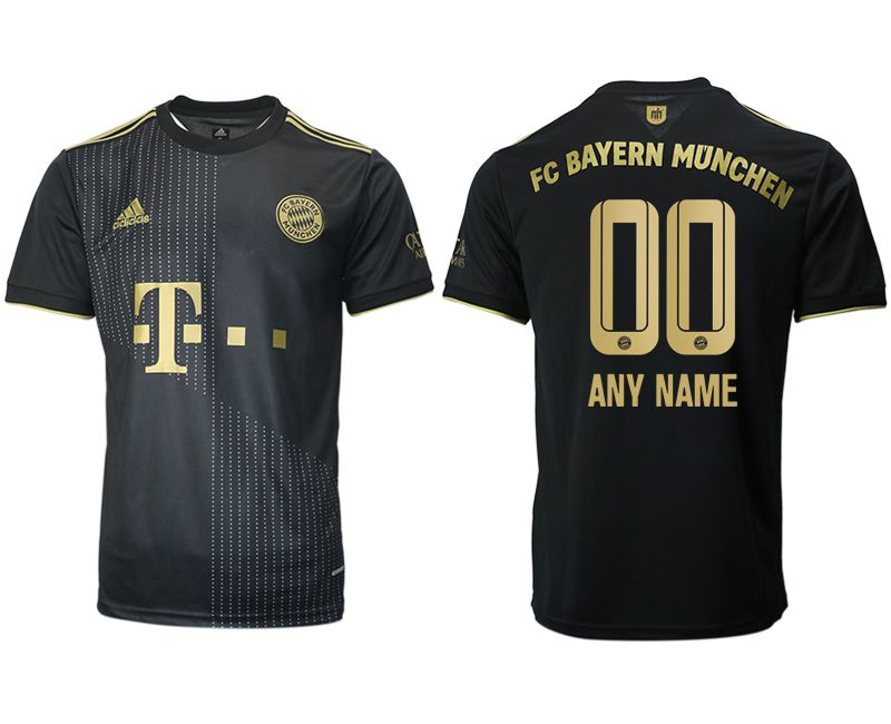 Men 2021-2022 Club Bayern Munich away aaa version black customized Adidas Soccer Jersey->customized soccer jersey->Custom Jersey